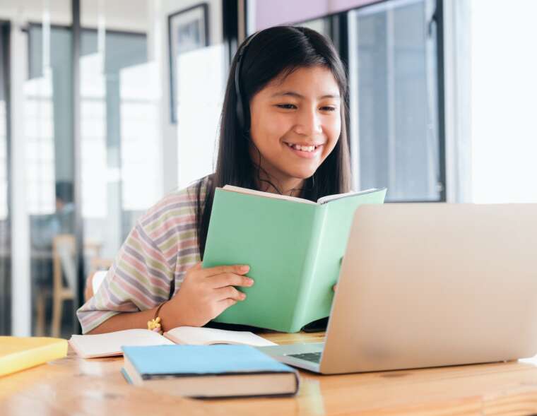 Online education and self study and homeschooling concept.